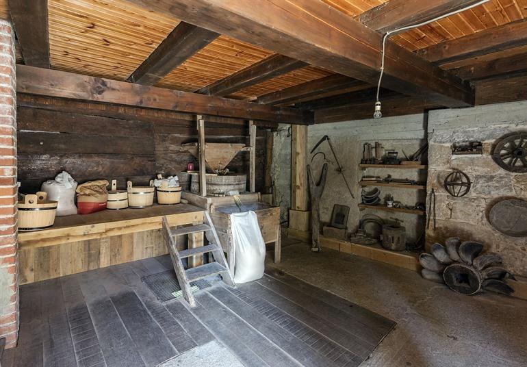Interieur van een oude molen in Rastoke, Kroatië