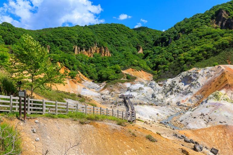 Jigokudani Hotspring in het Noboribetsu Hokkaido