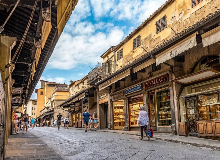 Juwelierzaakjes op de Ponte Vecchio, Firenze