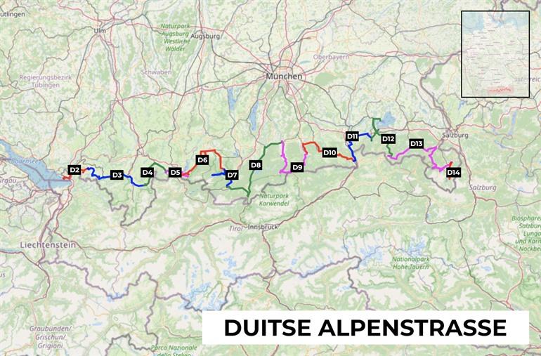 Kaartje Duitse Alpenstrasse