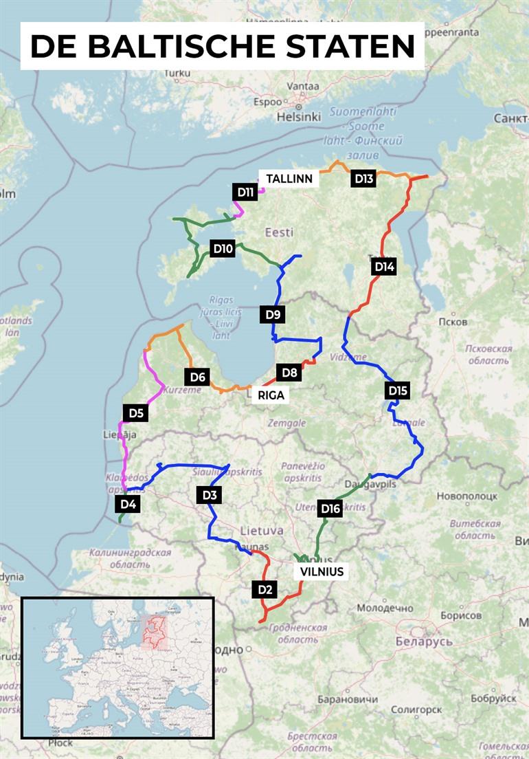 Rondreis Baltische Staten (16 dagen) Complete route langs dé highlights