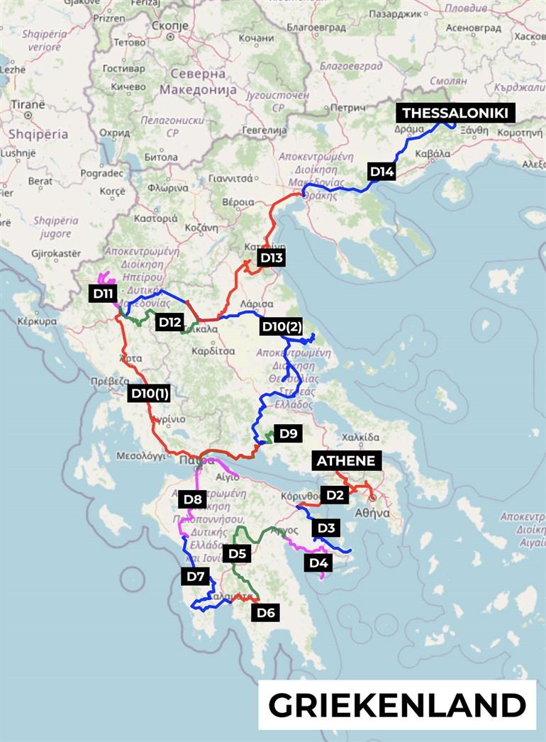 Rondreis Griekenland met de auto Route met roadtrip + kaartje