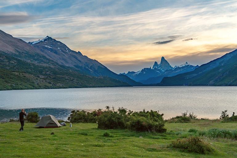 Kamperen aan Lago del Desierto