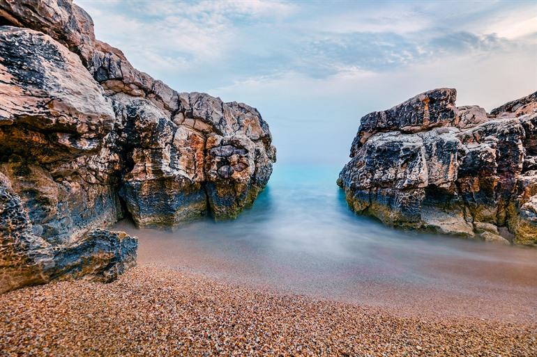 Kanoni Beach in Corfu