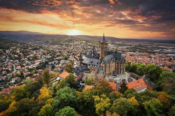 Kasteel Wernigerode bovenop de heuvel