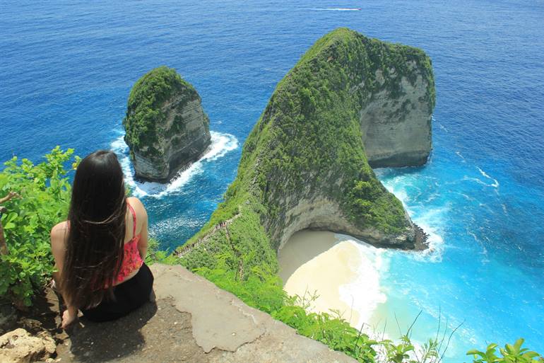 Kelingking Beach Nusa Penida uitkijkpunt