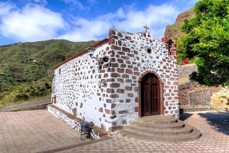 Kerk in Masca in de Masca-vallei, Tenerife