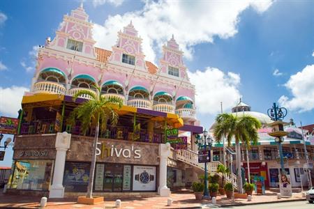 Kleurrijke centrum van Oranjestad, Aruba