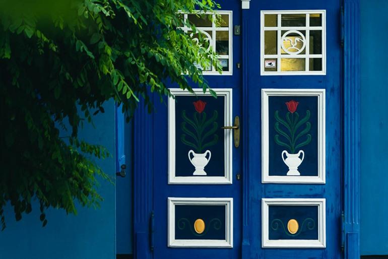 Kleurrijke Darsser deuren, Fischland-Darss-Zingst