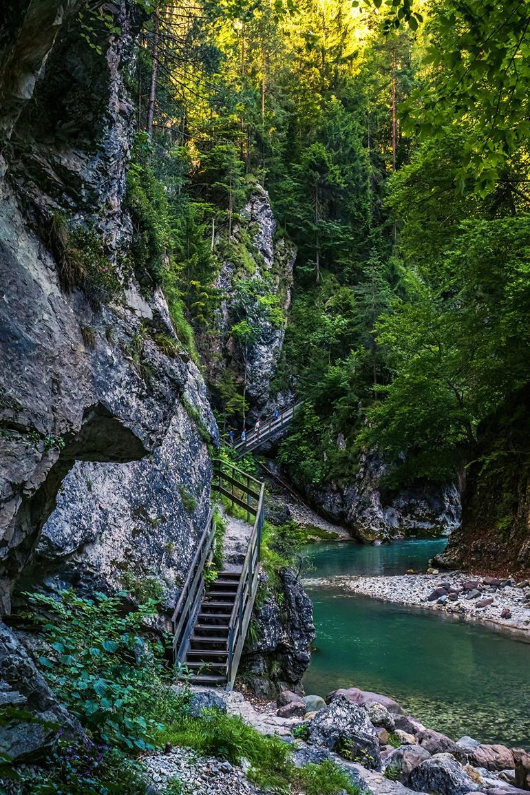 Kloofwandeling Orrido dello Slizza, vlakbij Tarvisio