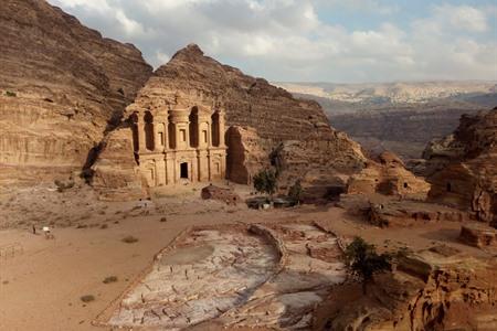 Klooster Ad Deir in de  historische site Petra, Jordanië