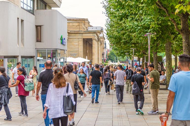 Königstraße in het centrum van Stuttgart
