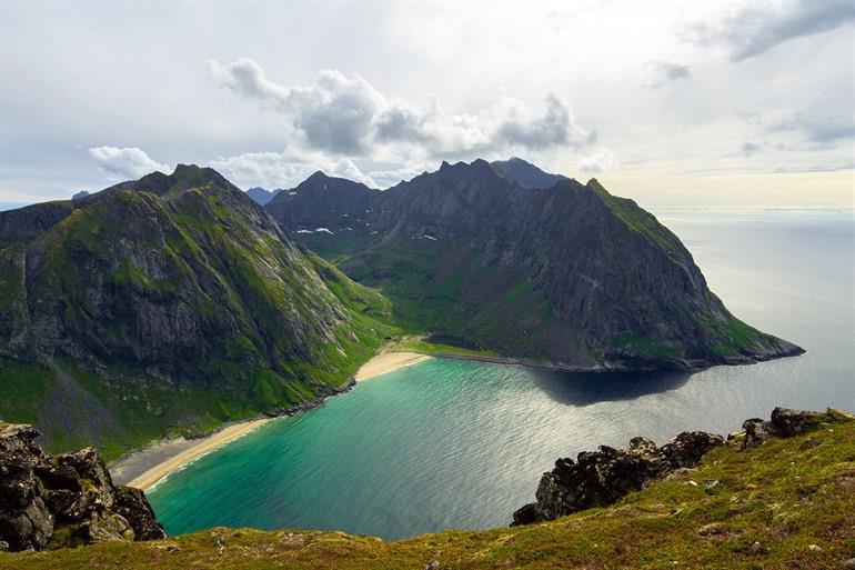 Kvalvika wandeling, Noorwegen