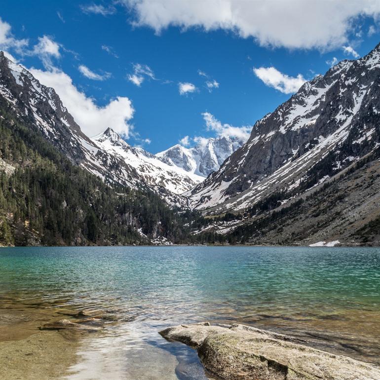 Lac de Gaube, nabij Pont d'Espagne in Frankrijk