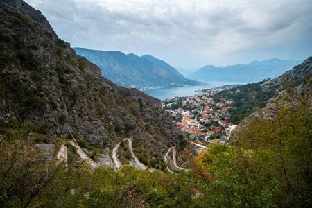 Ladder van Kotor wandeling met 70 haarspeldbochten