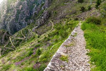 Ladder van Kotor wandelpad, Montenegro