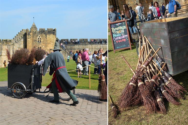 Leer vliegen op een bezemsteel, Alnwick Castle