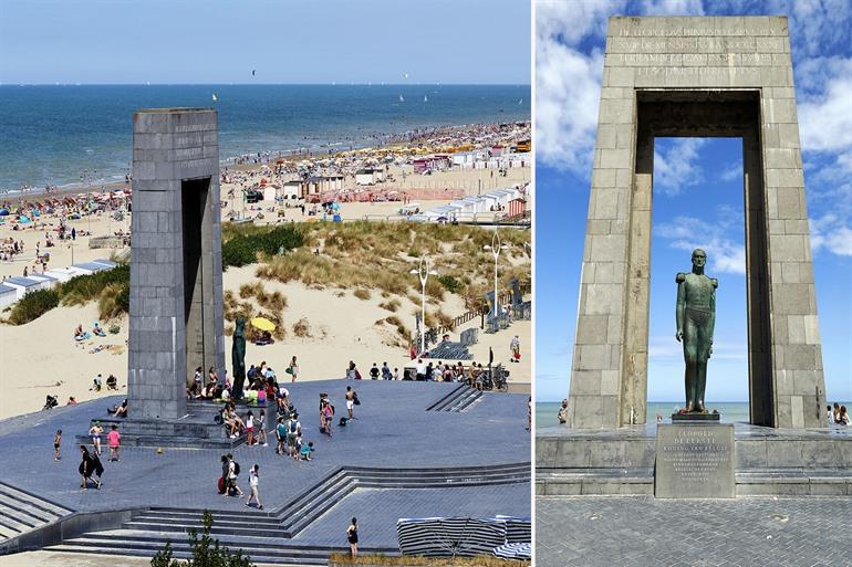 Leopold-I monument in De Panne