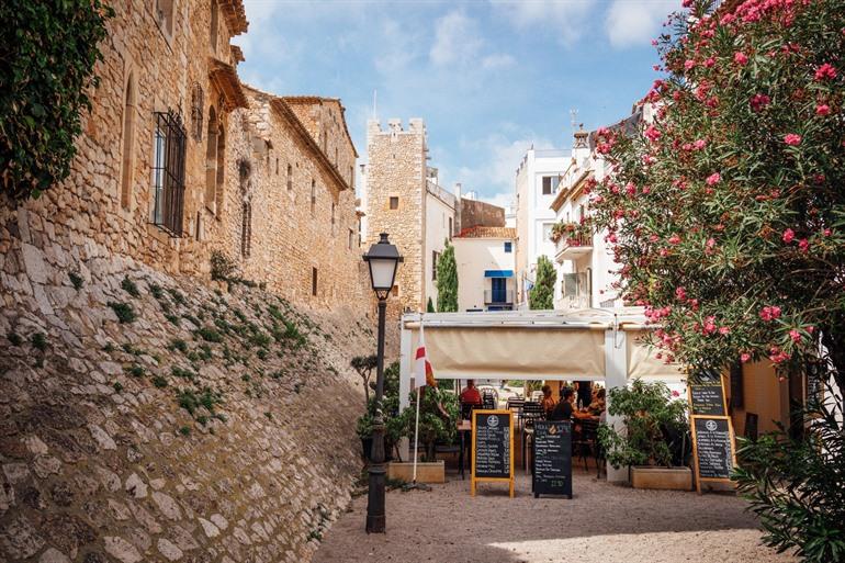 Leuk café in het centrum van Sitges