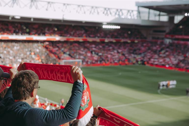 Liverpool-fan in Anfield