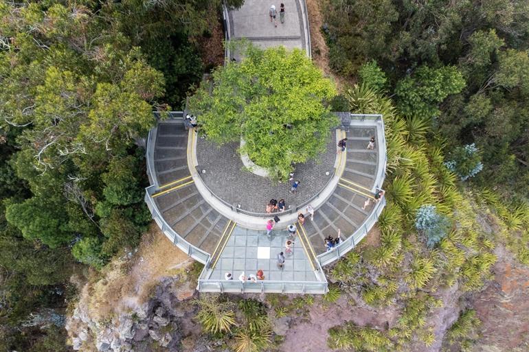 Luchtfoto van Cabo Girão