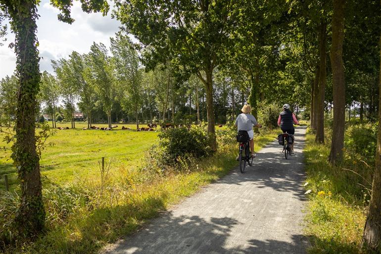 Maaigemdijk langs de oevers van de Oude Leie
