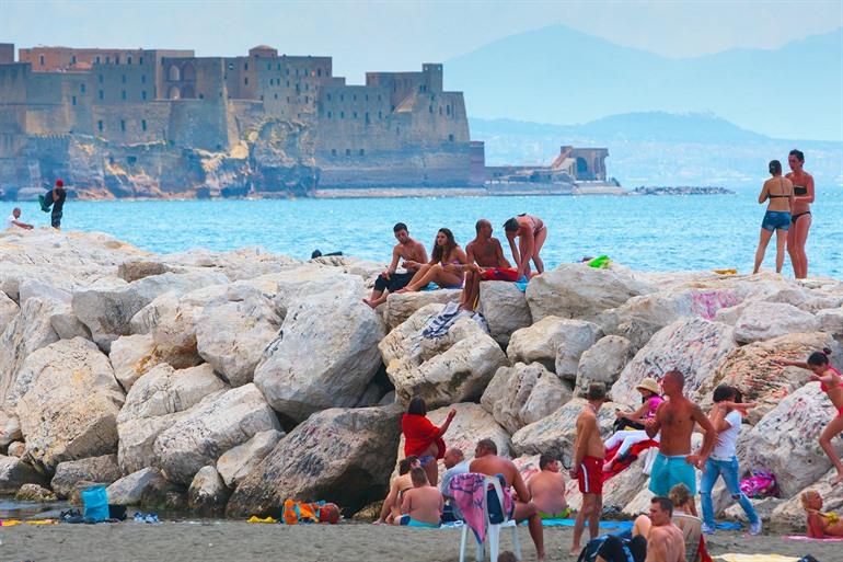 Mappatella-strand in Napels