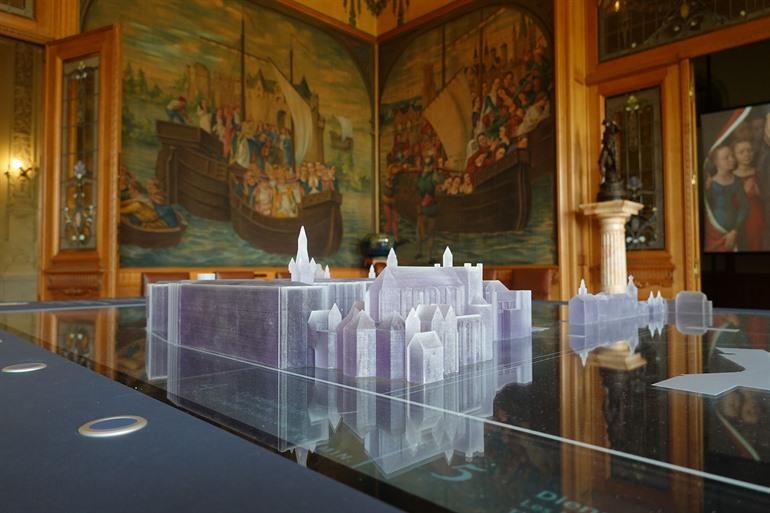 Maquette van het Ursulineklooster in de Ursulazaal, Onze-Lieve-Vrouw-Waver