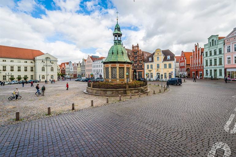 Marktplatz van Wismar, Duitsland