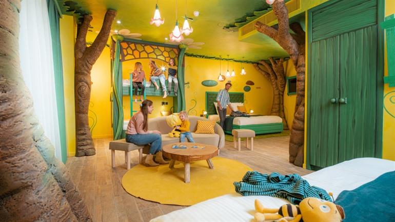 Maya de Bij themakamer in het Plopsa Hotel De Panne