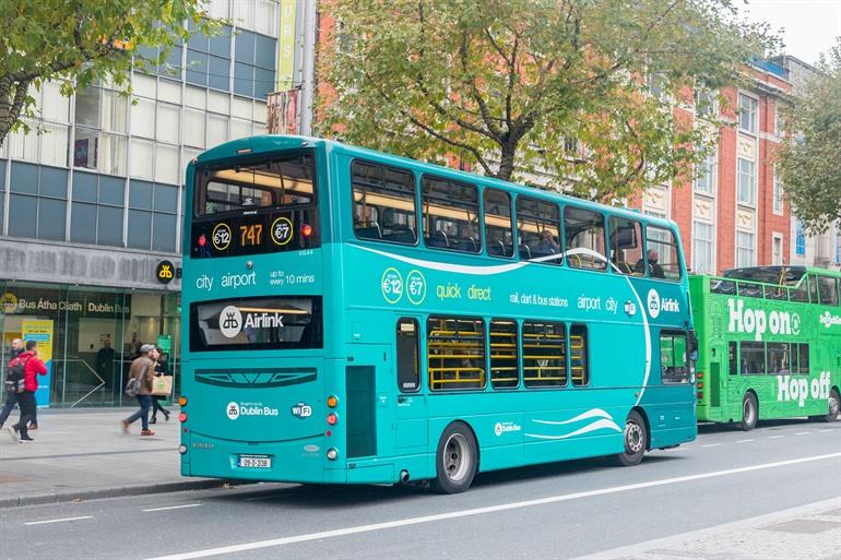 Met de Airlink Express shuttle naar het centrum van Dublin