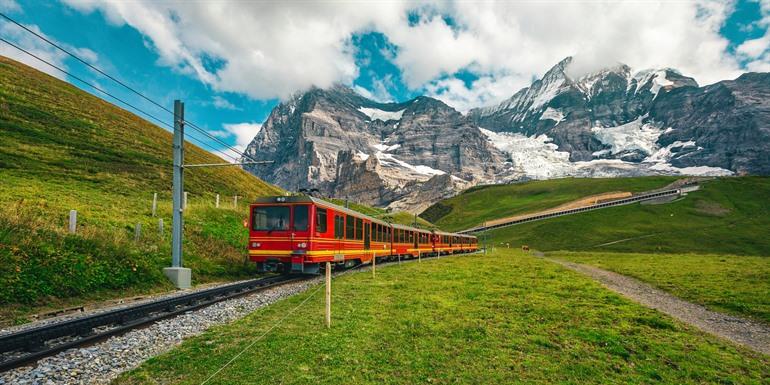 Met de trein naar de hoogste top in Grindelwald