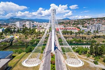 Milenium bridge in Podgorica Montenegro