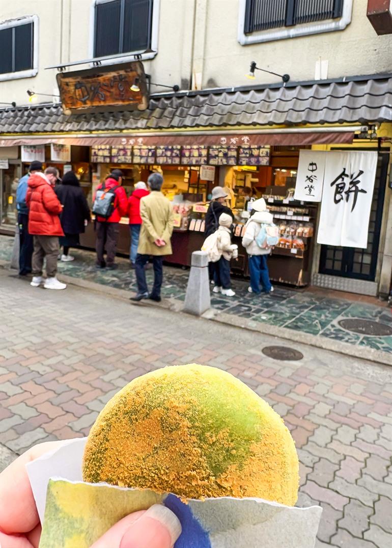 Mochi proeven in Nara