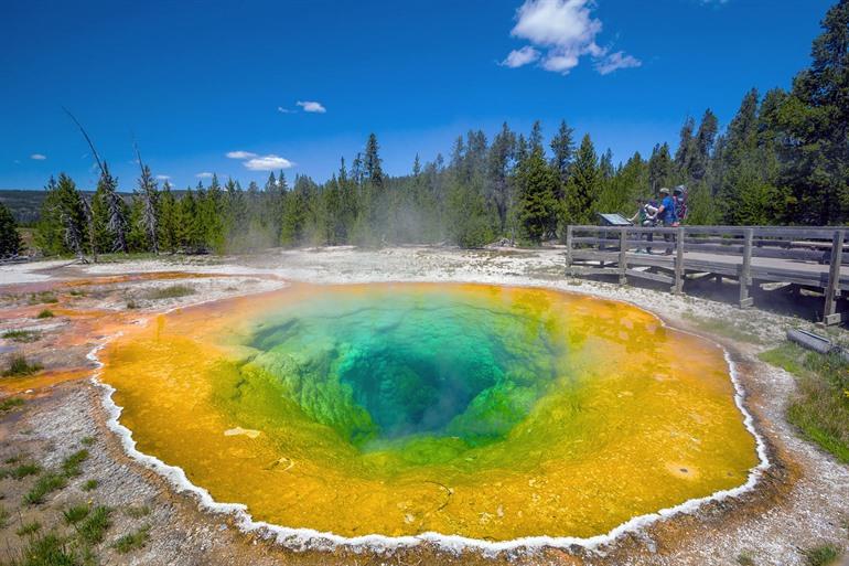 Morning Glory Pool bij de Upper Geyser Basin, Yellowstone National Park