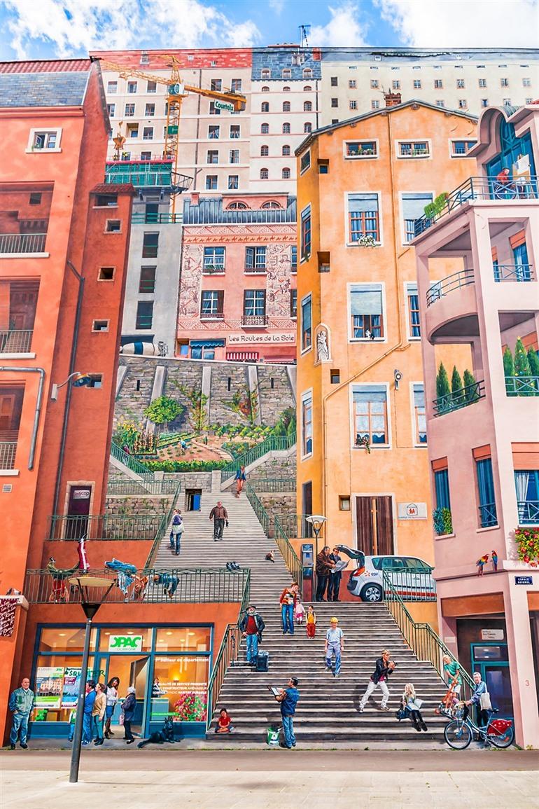 Mur des Canuts in Lyon, Frankrijk