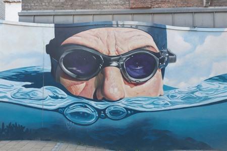 Mural gemaakt door kunstenaar SMATES in Vilvoorde