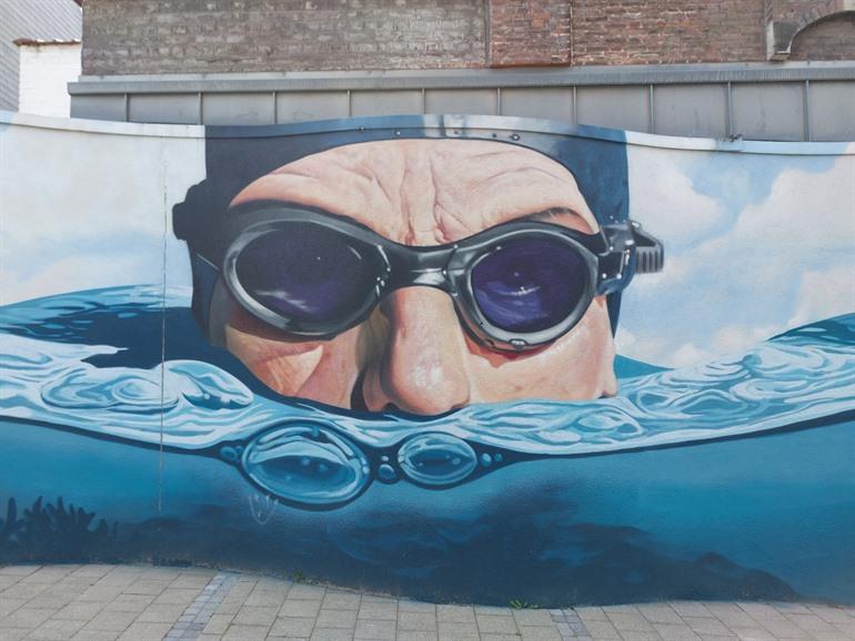 Mural gemaakt door kunstenaar SMATES in Vilvoorde