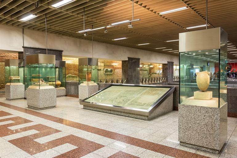 Museum-metrohalte Syntagma, Athene, Griekenland