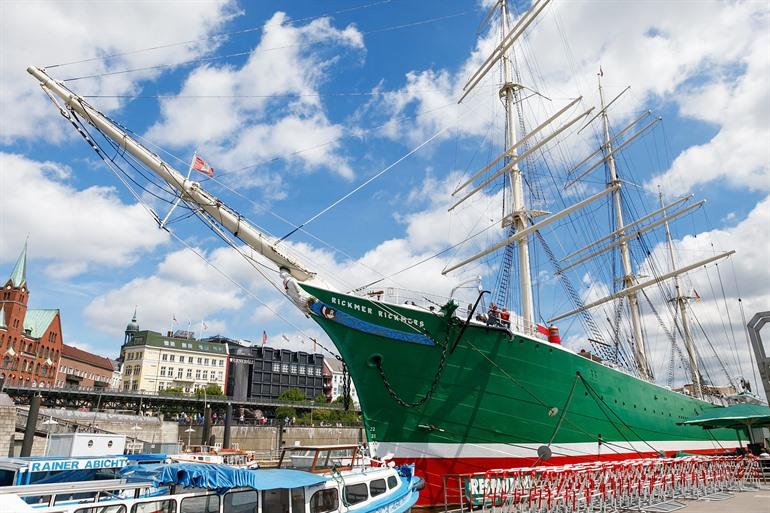 Museumschip Rickmer Rickmers bezoeken in Hamburg