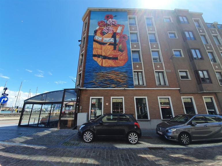 Muurschildering Gaia door Andrew Pisacane, Oostende