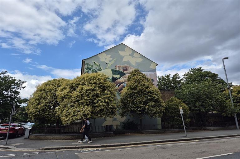 Muurschildering in Leyton