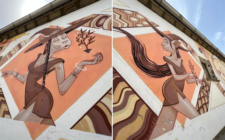 Muurschilderingen in Penelles, Catalonië