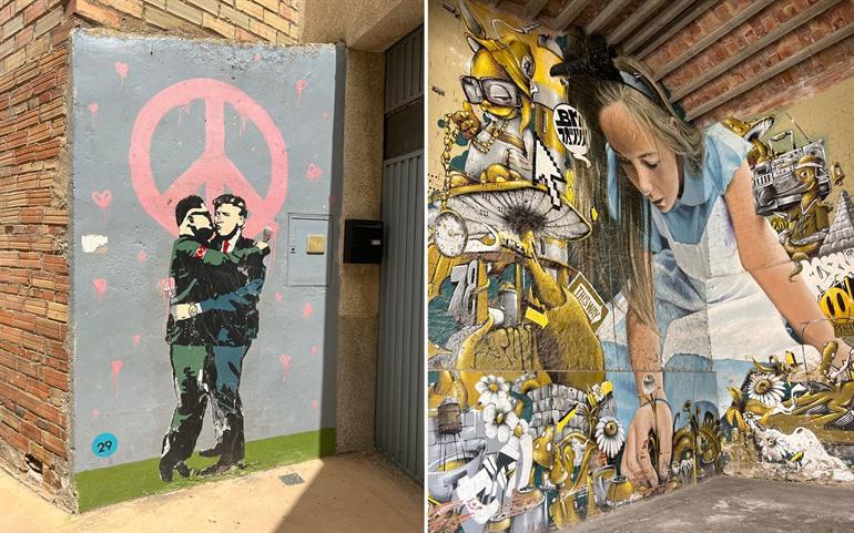 Muurschilderingen in Penelles, Catalonië