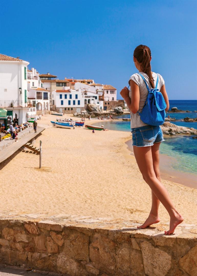 Naast het strand in Calella de Palafrugell
