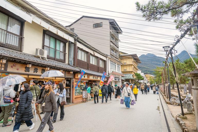 Omotesando Street op het eiland Miyajima