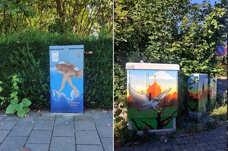 Opgewaardeerde elektriciteitskastjes van Treepack, Kessel-Lo