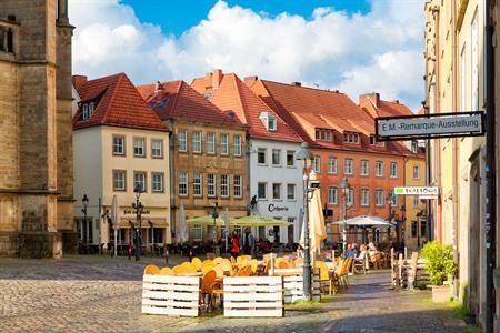Oude binnenstad en markt van Osnabrück