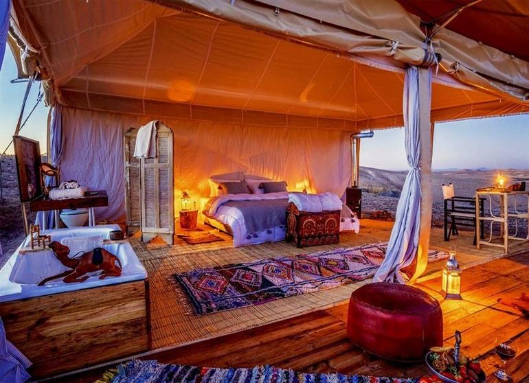 Overnachten in de Agafay-woestijn