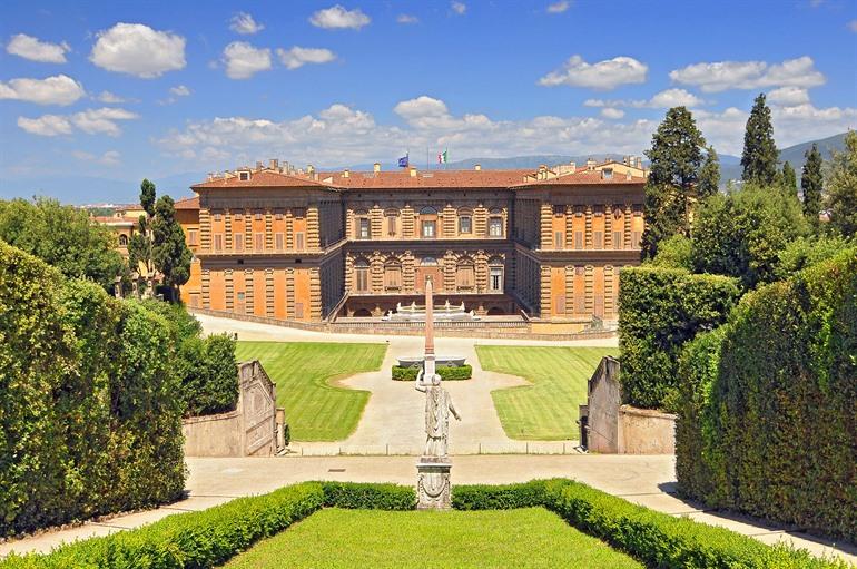 Palazzo Pitti in de Boboli tuinen van Firenze